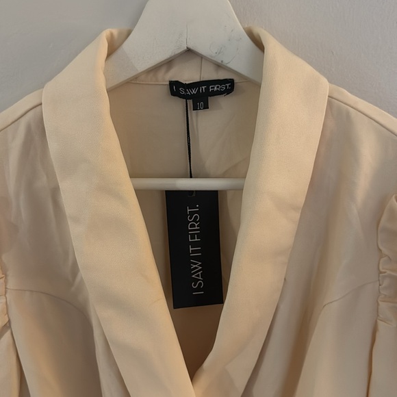 Cream Party Belted Dress - Picture 2 of 4